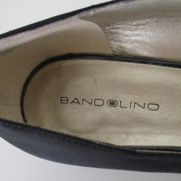 Bandolino "Gretchen" Womens Black Textile Wedge Peep Pump - Size 8.5M - Picture 8 of 10